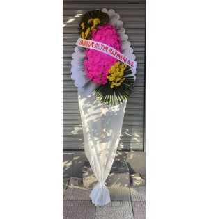 Yapay Pembe Jerbera Sepeti ELİT